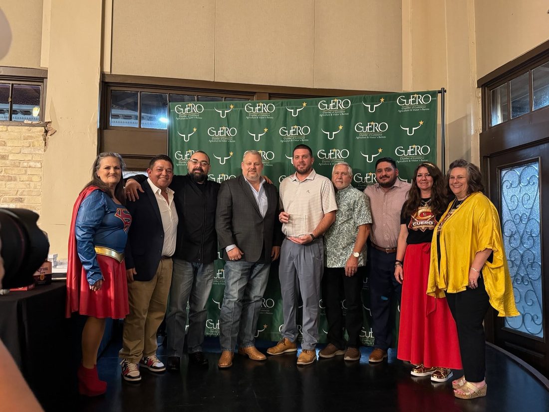 The Ancira Partners team at the Cuero Chamber of Commerce Business of the Year banquet