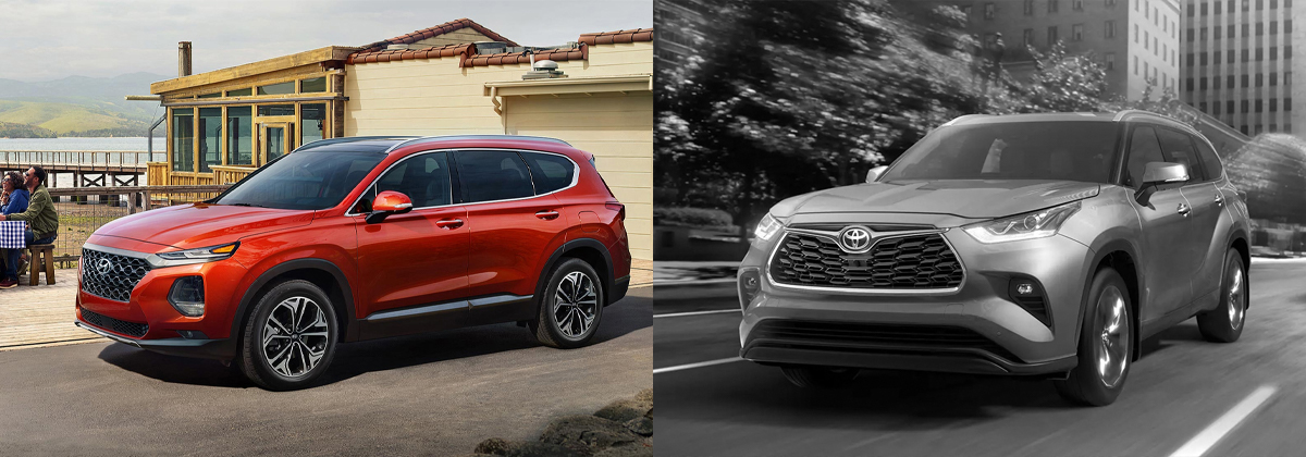 2020 Hyundai Sante Fe vs 2020 Toyota Highlander in Southfield MI
