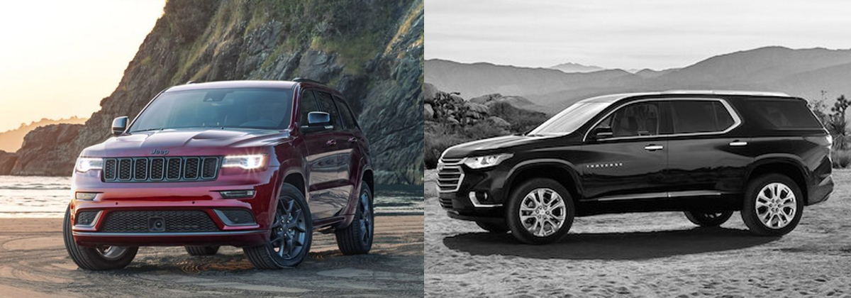 2020 Jeep Grand Cherokee vs 2020 Chevrolet Traverse in San Antonio TX