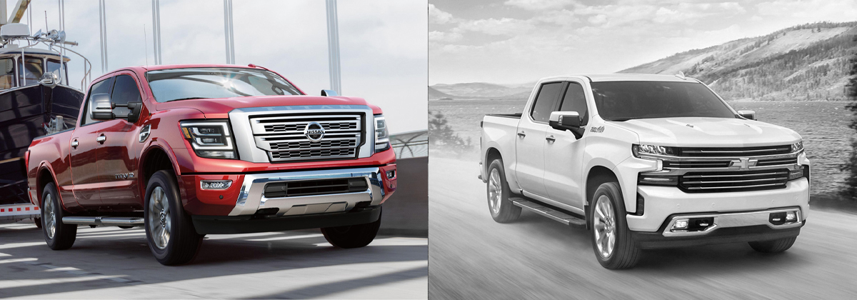 Review the 2020 Nissan Titan vs 2020 Chevrolet Silverado 1500 in Lakewood CO