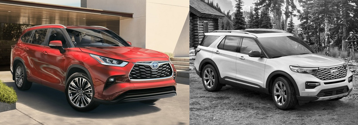 2020 Toyota Highlander vs 2020 Ford Explorer near Pittsburgh PA