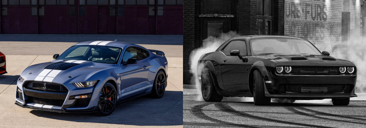 2022 Ford Shelby GT500 vs 2022 Dodge Challenger Hellcat