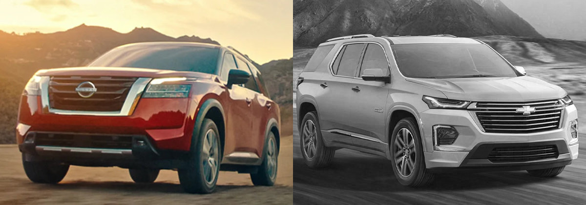 2022 Nissan Pathfinder vs 2021 Chevrolet Traverse near Denver