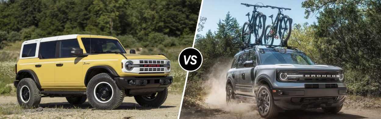 2024 Ford Bronco vs 2024 Ford Bronco Sport near Davenport, IA