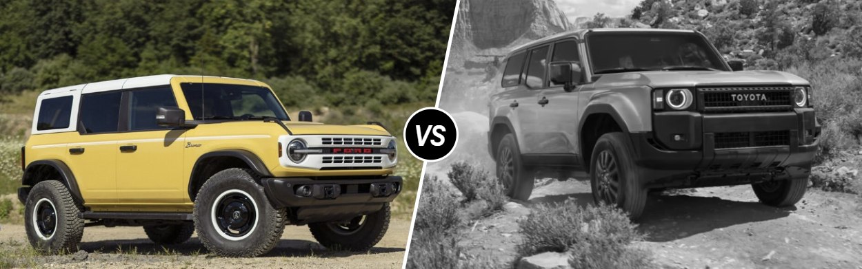 2024 Ford Bronco vs 2024 Toyota Land Cruiser near Cedar Rapids, IA