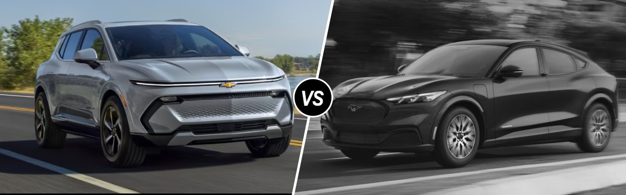 2025 Chevrolet Equinox EV vs 2025 Ford Mustang Mach-E near North Miami, FL