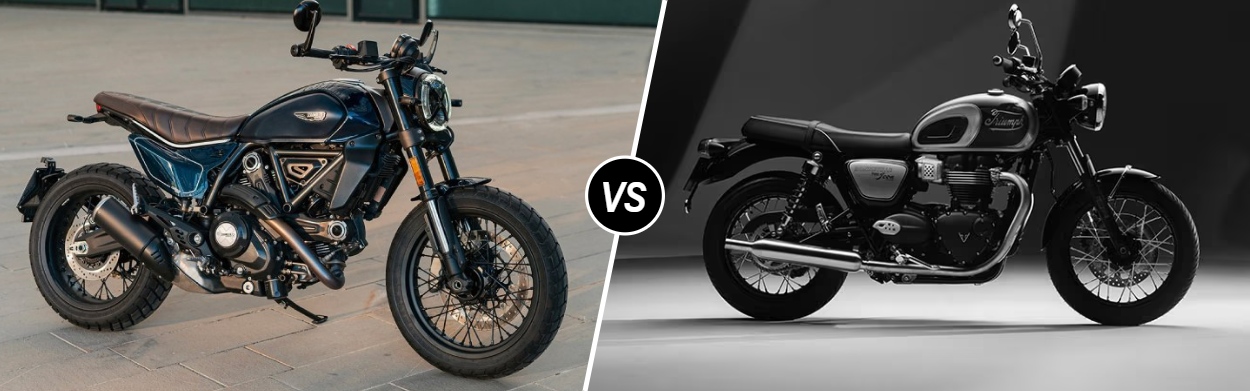 2025 Ducati Scrambler Icon vs 2025 Triumph Bonneville T100 near Baltimore, MD