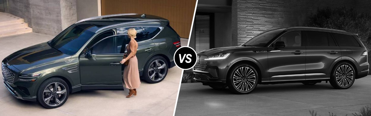 2025 Genesis GV80 vs 2025 Lincoln Aviator near Irvine, CA