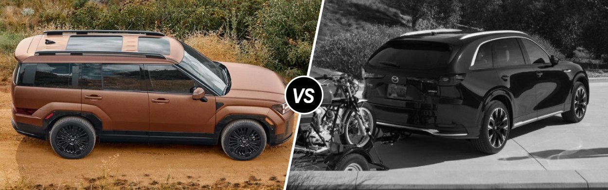 2025 Hyundai Santa Fe Hybrid vs 2025 Mazda CX-90 Plug-in Hybrid near Warren, MI