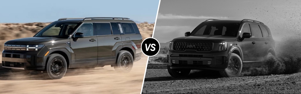 2025 Hyundai Santa Fe vs 2025 Kia Telluride near Chino, CA