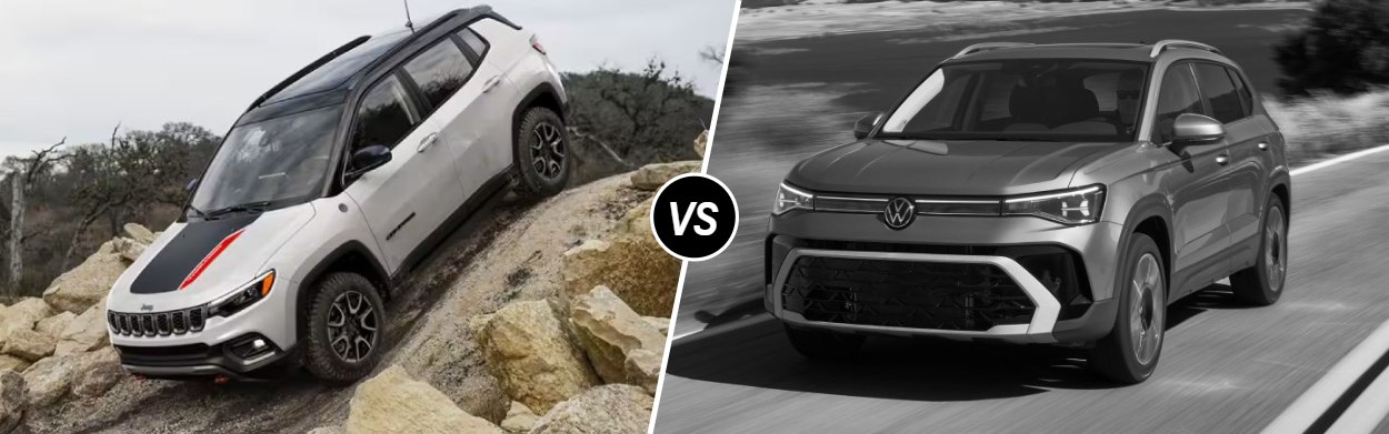2025 Jeep Compass vs 2025 Volkswagen Taos near Cedar Rapids, IA