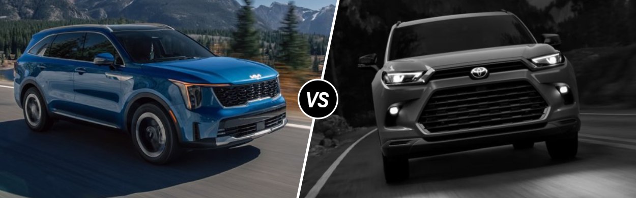 2025 Kia Sorento Hybrid vs 2025 Toyota Grand Highlander Hybrid near Detroit, MI