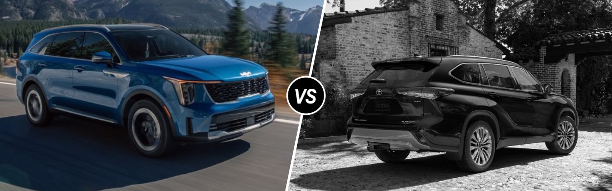 2025 Kia Sorento Hybrid vs 2025 Toyota Highlander Hybrid near Denver, CO
