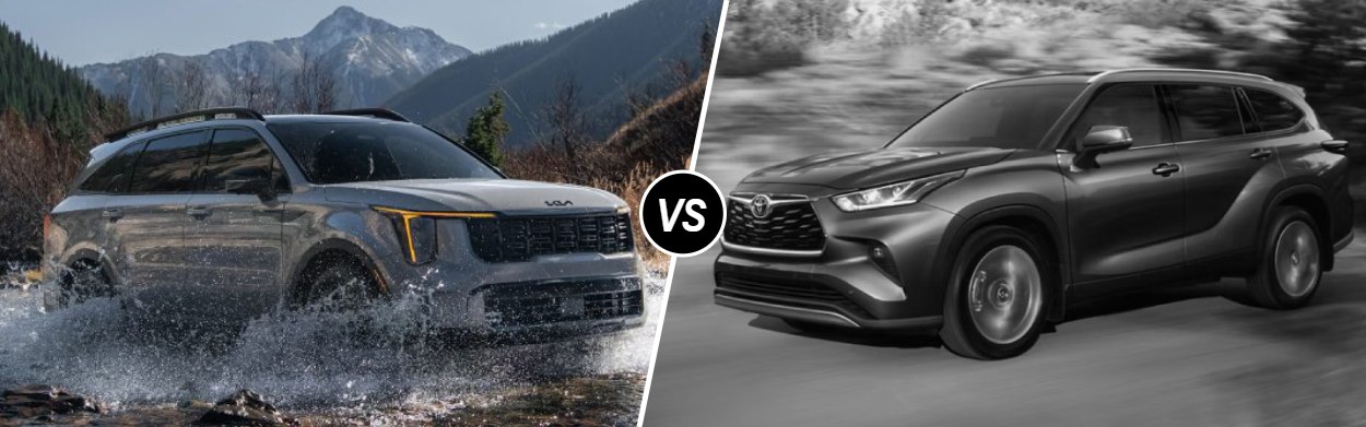 2025 Kia Sorento vs 2025 Toyota Highlander near Detroit, MI