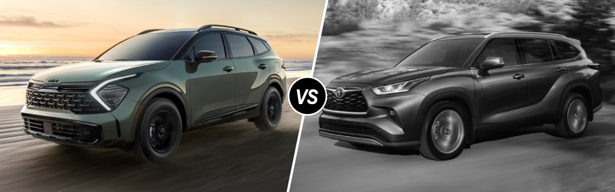 2025 Kia Sportage vs 2025 Toyota Highlander near Denver, CO