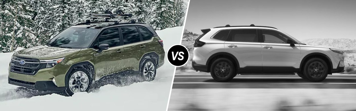 2025 Subaru Forester Hybrid vs 2025 Honda CR-V Hybrid near Lewiston, ME