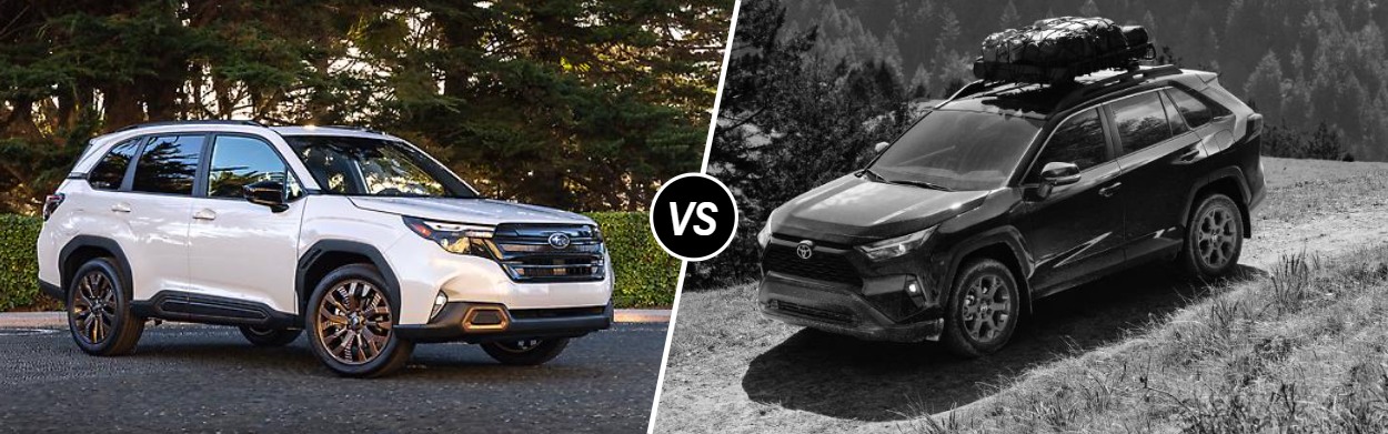 2025 Subaru Forester vs 2025 Toyota RAV4 near Lewiston, ME