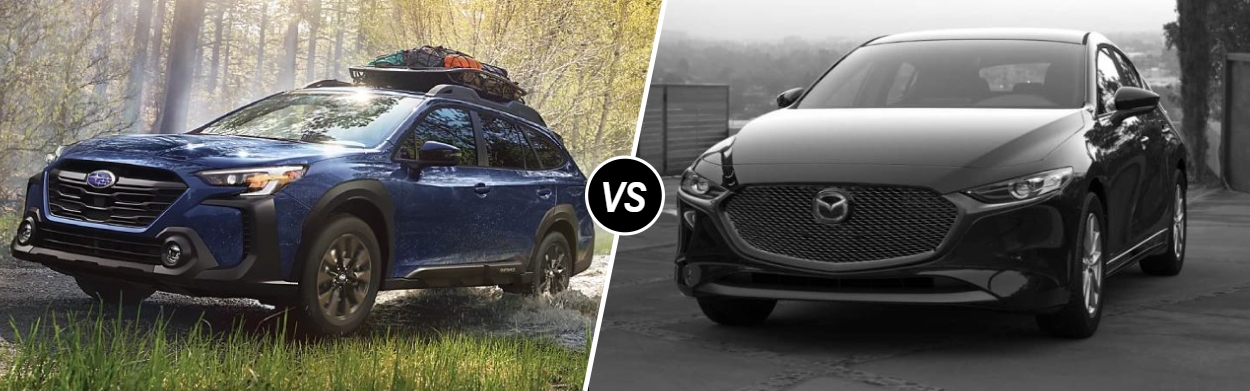2025 Subaru Outback vs 2025 Mazda Mazda3 Hatchback near Lewiston, ME