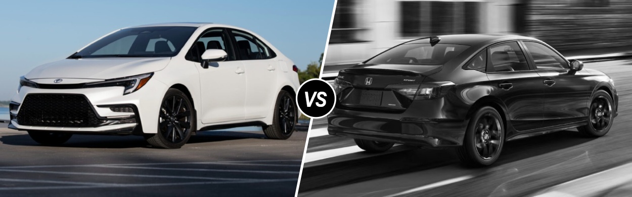 2025 Toyota Corolla vs 2025 Honda Civic Sedan near Mishawaka, IN