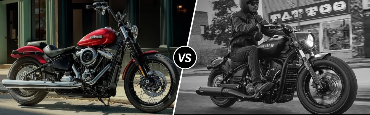 2026 Harley-Davidson® Street Bob® vs 2026 Indian Scout Bobber in Sellersville, PA
