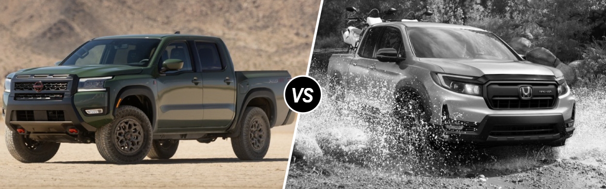 2026 Nissan Frontier vs 2026 Honda Ridgeline near Baltimore, MD